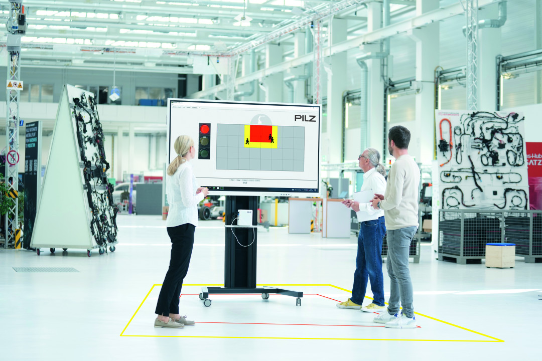 Das Automatisierungsunternehmen Pilz entwickelt Technologien für die Sicherheit von Menschen und Maschinen. Dazu zählen auch Sensoren, die mit Hilfe Künstlicher Intelligenz Menschen und Objekte unterscheiden. (Foto: Pilz GmbH & Co. KG) - Bild: Pilz GmbH & Co. KG Das Automatisierungsunternehmen Pilz entwickelt Technologien für die Sicherheit von Menschen und Maschinen. Dazu zählen auch Sensoren, die mit Hilfe Künstlicher Intelligenz Menschen und Objekte unterscheiden. (Foto: Pilz GmbH & Co. KG) - Bild: Pilz GmbH & Co. KG